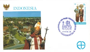 1989 - Fdc - Briefumschlag 1. Tag ** Vatikan - Reise von Papst J. Paul II. - Yogyakarta - Indonesien - Bild 1 von 1
