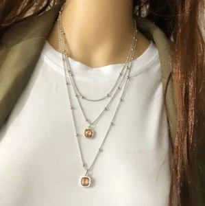 Collar Hecho a Mano ESTILO UNO De Único Años 50 ROSA (N26) - Imagen 1 de 7