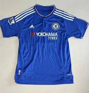 Chelsea FC Jersey Mens Size M 15-16 Home Tshirt Adidas No. 10 Eden Hazard Soccer - Picture 1 of 9
