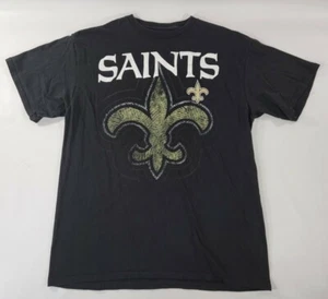 NFL New Orleans Saints Football Majestic schwarz Fleur T-Shirt Herren Gr. L gebraucht, in einwandfreiem Zustand - Bild 1 von 5