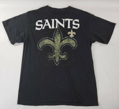 NFL New Orleans Saints Fútbol Majestuoso Negro Flor Camiseta Para Hombre Talla L Usada en Excelente Condición Foto 1 de 4