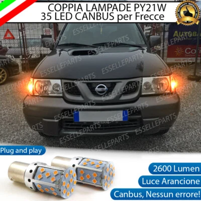 COPPIA LED PY21W FRECCE ANTERIORI PER NISSAN TERRANO 2 CON FRECCIA TRASPARENTE - Immagine 1 di 4