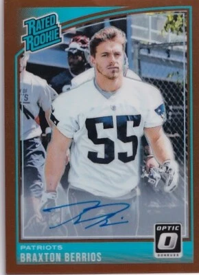 2018 Donruss Optic Rated Rookies Autographs Bronze #192 Braxton Berrios - Image 1 of 2