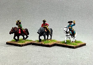 15mm Guerra Sette Anni Dipinto Comando Russo e 2 Ufficiali di Stato Maggiore RB01 - Foto 1 di 5