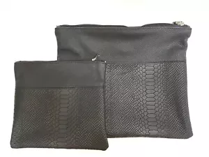 Neu Tallit Tefillin Taschenset Echtleder Israeli Judaica Geschenk schwarz - Bild 1 von 2