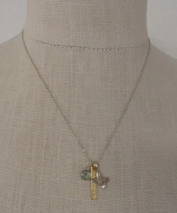 b.u. (Be You) Sterling Silver 925 CHARM NECKLACE Bird "FLY" Gem 18"L Chain 2.3g - Picture 1 of 6