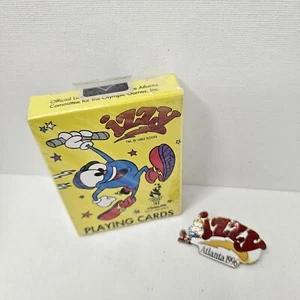 1996 IZZY Mascot Playing Cards and 1996 IZZY Pin, Summer Olympic memorabilia - Picture 1 of 6