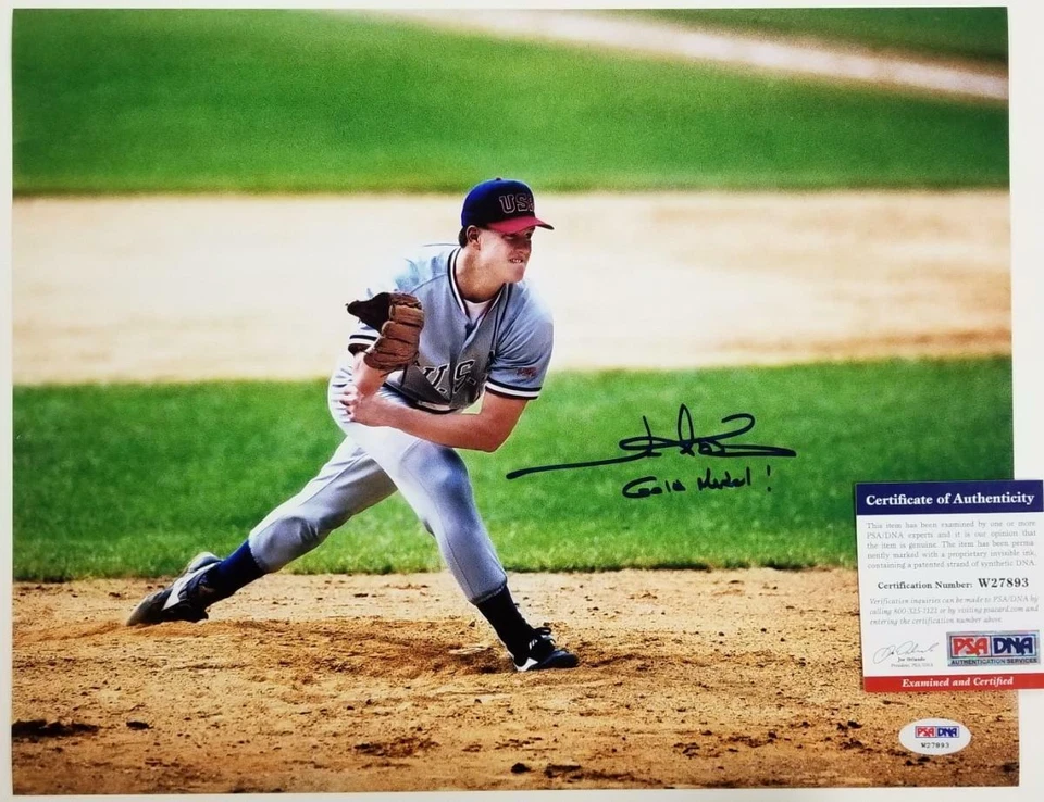 Jim Abbott "Gold Medal" Inscription signed Team USA 11x14 Photo Auto PSA/DNA COA - Image 1 of 1