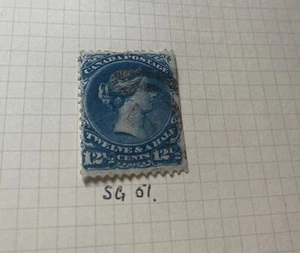 Kanada 1868 12 1/2c hellblau SG 51 Stempel - Bild 1 von 1