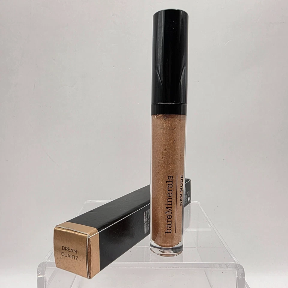 bareMinerals Gen Nude Patent Lip Lacquer Dream Quartz 0.12 Oz & Boxed