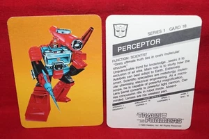 1985 Hasbro Transformers Card Perceptor #18 Autobots Series 1 - Picture 1 of 2