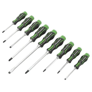 Sealey Hammer-Thru Screwdriver Set Hi-Vis Green 9pc AK4941HV - Picture 1 of 7