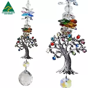 Large Tree Of Life Crystal Suncatcher chakra rainbow suncatchers sun catcher - Picture 1 of 11