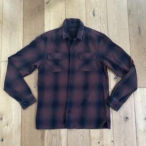 Camicia uomo AllSaints Sherwood piccola quadri cotone flanella manica lunga - Foto 1 di 11