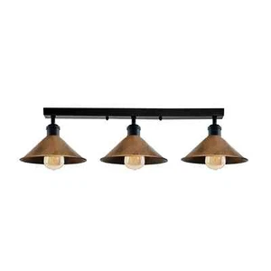 Plafoniera LED rustica in stile industriale con 3 faretti - Foto 1 di 8