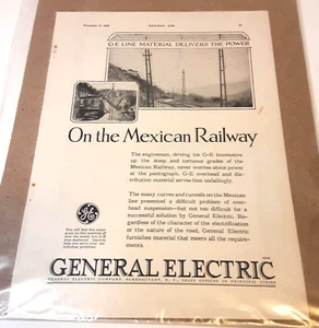 On The Mexican Railway GE Line Material Delivers The Power General Electric 1928 - Picture 1 of 2