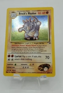 Pokémon TCG Brock's Rhydon Gym Heroes 2/132 Holo Unlimited Holo Rare - Picture 1 of 12