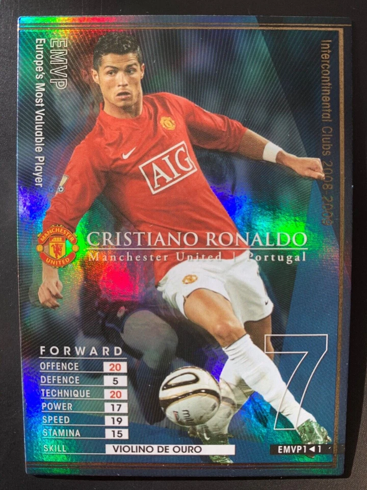 2008-09 Panini WCCF MVP Cristiano Ronaldo Manchester United refractor card  — 第 1/1 张图片