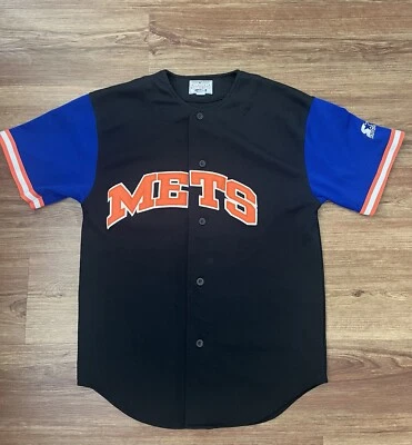 Vintage Starter New York Mets Jersey Men's Size M Black Orange - Image 1 of 3