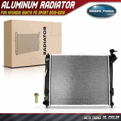 Radiator w/ Oil Cooler for Hyundai Santa Fe Sport 2013-2018 L4 2.0L Auto Trans - Image 1 of 4