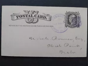 Nebraska: Fremont & West Point 1882 GPC invio e ricezione contea annulla - Foto 1 di 2