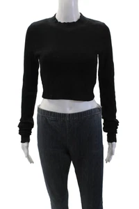 Cotton Citizen Damen Langarm Rundhals Strick Top Schwarz Größe XS - Bild 1 von 5