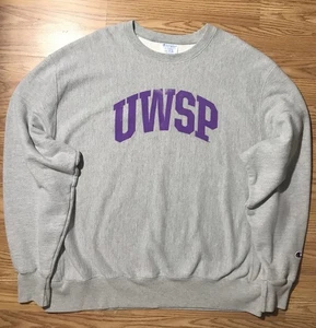 Vintage Champion Reverse Weave XL Wisconsin Stevens Point Crewneck Sweatshirt - Picture 1 of 12