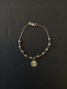.925 Sterling Silver Rosary Bracelet - Picture 1 of 6