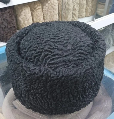 Hombres Karakul Gorra Jinnah Invierno PIEL DE CORDERO NATURAL KUFI Sombrero Prendas para la cabeza Cálidas Musulmanas Foto 1 de 4