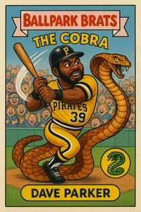 Dave Parker as "The Cobra" - BALLPARK BRATS Parody Art Card - Picture 1 of 2
