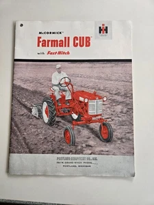 50s ORIGINAL FARMALL CUB TRACTOR BROCHURE FAST-HITCH IH INTERNATIONAL HARVESTER - Picture 1 of 11