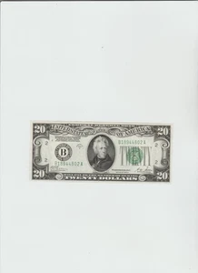 1928 B $20.00 Ten Dollars Gold On Demand Light green Seal - Picture 1 of 5