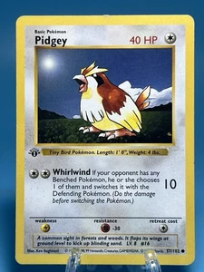 1999 Pokemon Base Set Shadowless 1st Edition #57 Pidgey LP - Picture 1 of 8