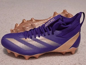 Adidas adizero Impact Tacchetti Calcio Squadra Viola Oro JH5733 Uomo Taglia 12,5 - Foto 1 di 5