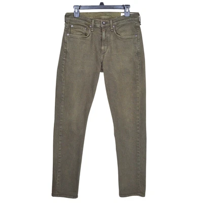 Pantalones de mezclilla ajustados Rag & Bone Fit 2 para hombre 30x32 (30x31) verde musgo oscuro recto EE. UU. Foto 1 de 4