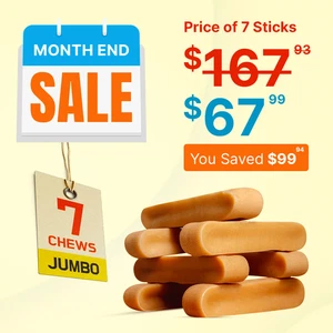 JUMBO yak DOG CHEWS 3lbs - Natural & Long Lasting Himalayan Cheese Dog Treats - Picture 1 of 14