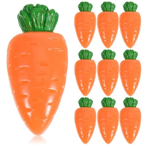  20 Pcs Flatback Carrot Charms Carrots for Crafts Easter Resin Embellishments - Picture 1 of 12