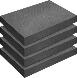 4 Stück Pick and Pluck Schaumstoff, vorgeschnittener Würfelschaum 400 x 300 mm Koffereinlage, Tableto - Bild 1 von 4
