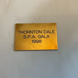 Thornton Dale S.P.A Gala Brass Plaque Dated 1998 - Classic Vehicle Show - Picture 1 of 1