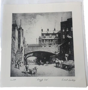Lionel Lindsay – Facsimile Etching Argyle House – Limited Edition C of A 207/550 - Picture 1 of 4