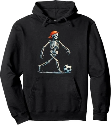 Disfraz de Halloween de fútbol esqueleto divertido camiseta unisex con capucha  Foto 1 de 3