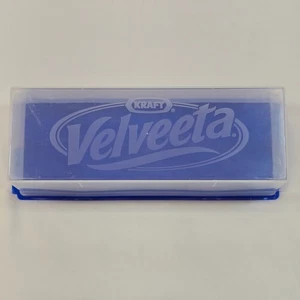 Vintage Kraft Velveeta Cheese Keeper Storage holder clear & Blue 9" - Picture 1 of 13