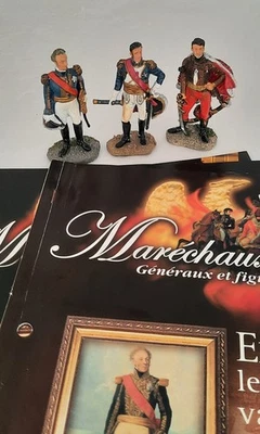 Lot De 3 Soldats En Plomb  HACHETTE Maréchaux D'empire N°22,21,20 - Photo 1/2