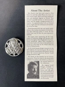 Rockwell Lovell Designs Ken Kantro Vintage Pewter Brooch 3 Wise Monkeys OOP Rare - Picture 1 of 5