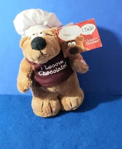 Chef Sid Bear Talking Plush I Looove Chocolate 6" My Favorite Company Inc - Picture 1 of 5