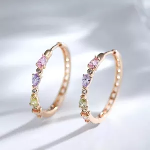 585 Gold Ohrringe Damen Echtgold gefüllt Huggie Creolen Schmuck Geschenkbox NEU - Bild 1 von 3