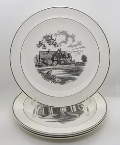 4 WEDGWOOD Ethel Walker School 10" Speiseteller, England, Top Zustand - Bild 1 von 10