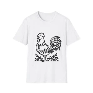 Rooster Graphic T-Shirt, Farmhouse Decor, Gift for Animal Lovers, Cute Casual - Bild 1 von 13