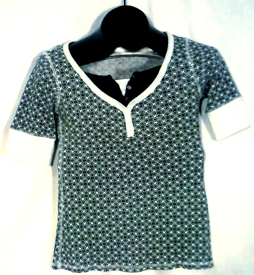 LEI WOMEN'S BLACK WHITE SHIRT MEDIUM SIZE - Image 1 of 2