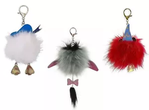 NWT Disney Fuzzy Bag Charm Keychain EEYORE~Sorcerer Mickey Fantasia~DONALD DUCK - Picture 1 of 15